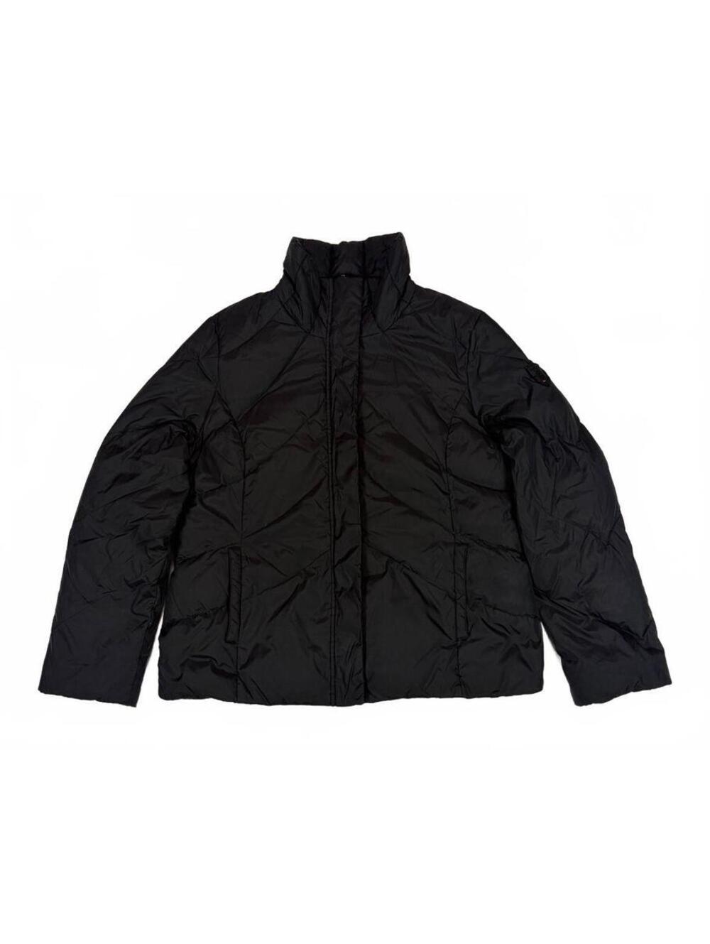 Streetwear Tommy Hilfiger Men XL Black Red Down Feather Puffer Jacket Crest Logo